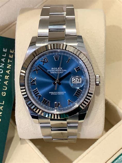 rolex datejust 41 blue dial stainless steel men's watch|rolex datejust 41 reference numbers.